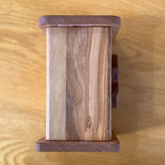 Tzedakah Charity Box Olive / Sapele / Cherry Hardwoods HandCrafted Star of David - Picture 6 of 9